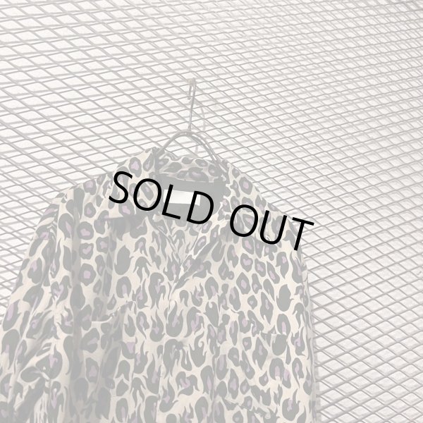 画像2: NEON SIGN - Fire Heart Leopard Open Collar Shirt (2)