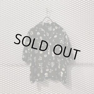 画像: HYSTERICS - Skull × Guitar Open Collar Shirt