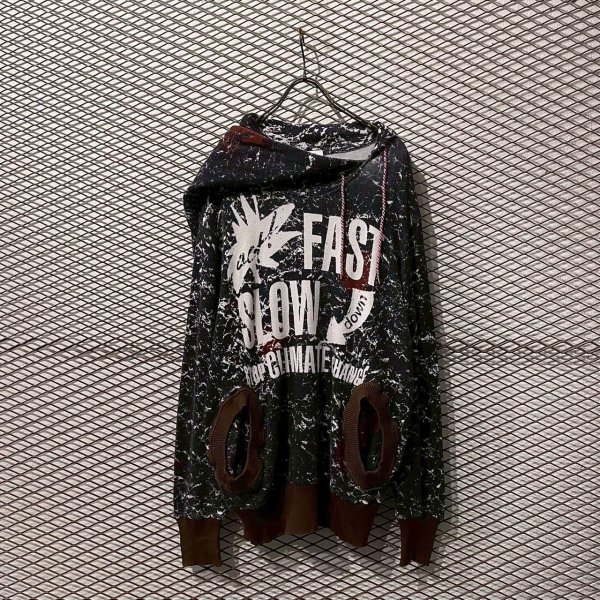 画像1: Vivienne Westwood MAN - "FAST SLOW" Asymmetrical Hoodie (1)
