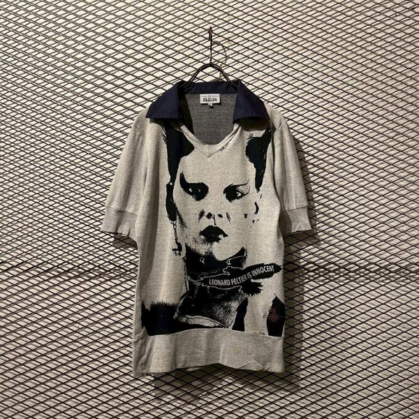 画像1: Vivienne Westwood MAN - 90's Graphic Knit Polo Shirt (Leica) (1)