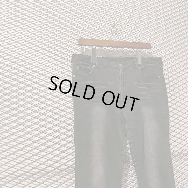 画像2: Used - Lace-up Flared Denim Pants (2)
