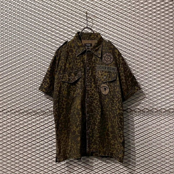 画像1: HYSTERIC GLAMOUR - Skull x Leopard S/S Shirt (1)