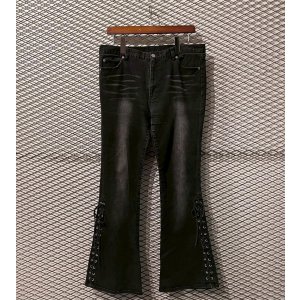 画像: Used - Lace-up Flared Denim Pants