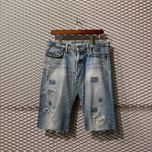 画像: HYSTERIC GLAMOUR - 90's Studded & Repaired Denim Shorts