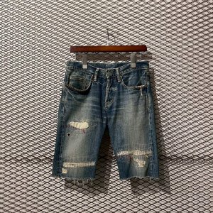 画像: HYSTERIC GLAMOUR - Studded & Repaired Denim Shorts