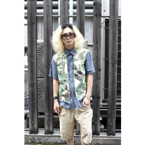 画像1: ELNEST - Camouflage Switching S/S Shirt (1)