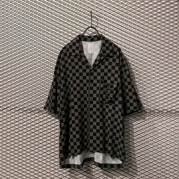 画像1: Name. - Checkered Open Collar Shirt (1)