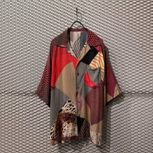 画像: m's braque - Crazy Pattern Open Collar Shirt