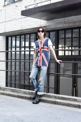 画像: lucian pellat-finet - Skull x Union Jack Tee