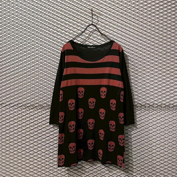 画像1: HYSTERIC GLAMOUR - Skull x Border Tee (1)