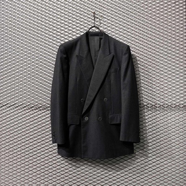 画像2: LANVIN - メタルボタン4Bダブルセットアップ (ダメージあり) (2)