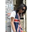 画像1: lucian pellat-finet - Skull x Union Jack Tee (1)