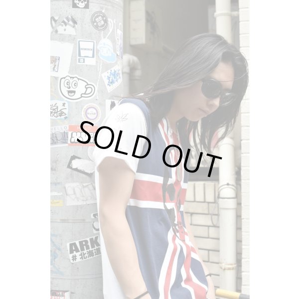 画像1: lucian pellat-finet - Skull x Union Jack Tee (1)