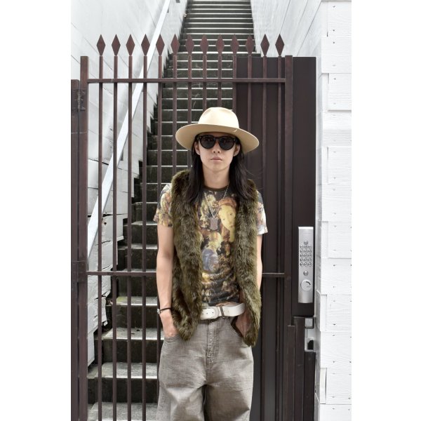 画像2: goa - Fake Fur Long Vest (Brown) (2)