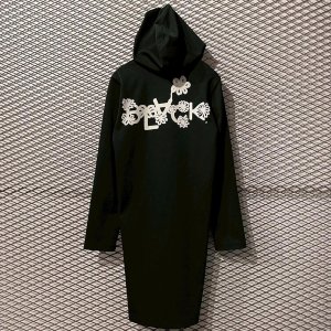 画像: BLACK COMME des GARCONS - Flower Logo Long Hoodie