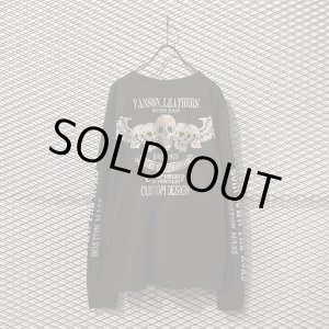 画像: VANSON - Skull Embroidery L/S Tee