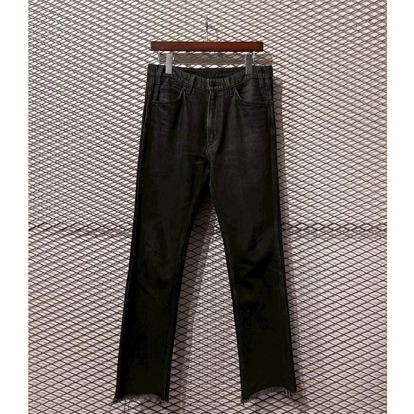 画像1: UNUSED - Cut-off Denim Pants (Black) (1)