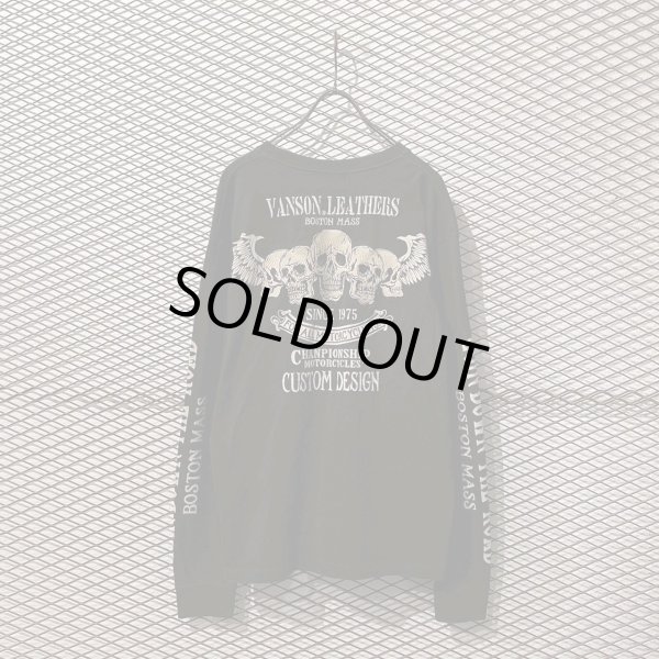 画像2: VANSON - Skull Embroidery L/S Tee (2)