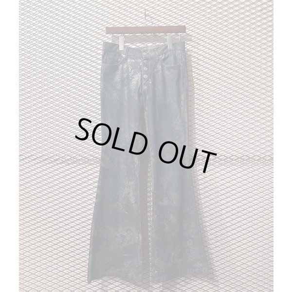 画像1: TORNADO MART - Botanical Flared Denim Pants (1)