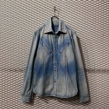 画像: LOUNGE LIZARD - Bleached Denim Shirt