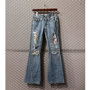 画像: TRUE RELIGION - Patchwork Flared Denim Pants