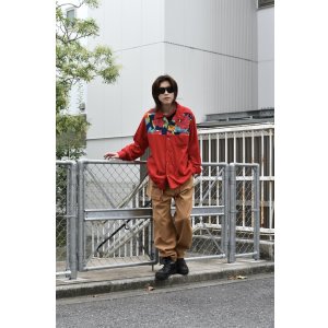 画像: AiE - Floral Switching Corduroy Open Collar Shirt
