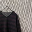 画像4: semantic design - Border V-neck Knit (4)
