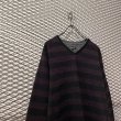 画像2: semantic design - Border V-neck Knit (2)
