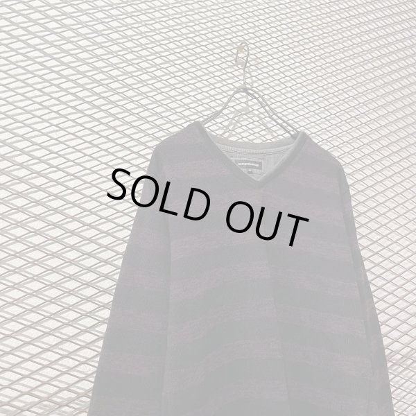 画像2: semantic design - Border V-neck Knit (2)