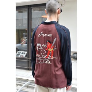 画像: HOUSTON - Japanese Embroidery Open Collar L/S Shirt