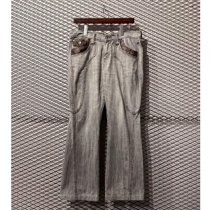 画像: semantic design - Python Switching Flared Denim Pants