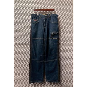 画像: PEPE JEANS - 00's Quilting Switching Wide Denim Pants