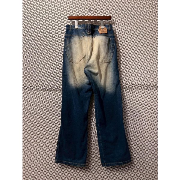 画像6: akademiks - 00's Hard Bleach Damage Denim Pants (6)