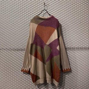 画像: SUPER LADY - Geometric Pattern Long Knit