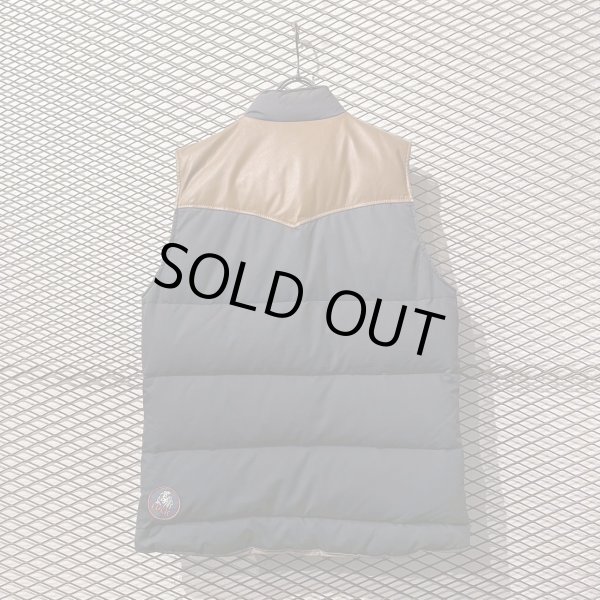 画像6: HYSTERIC GLAMOUR - 00's Leather Switching Down Vest (6)