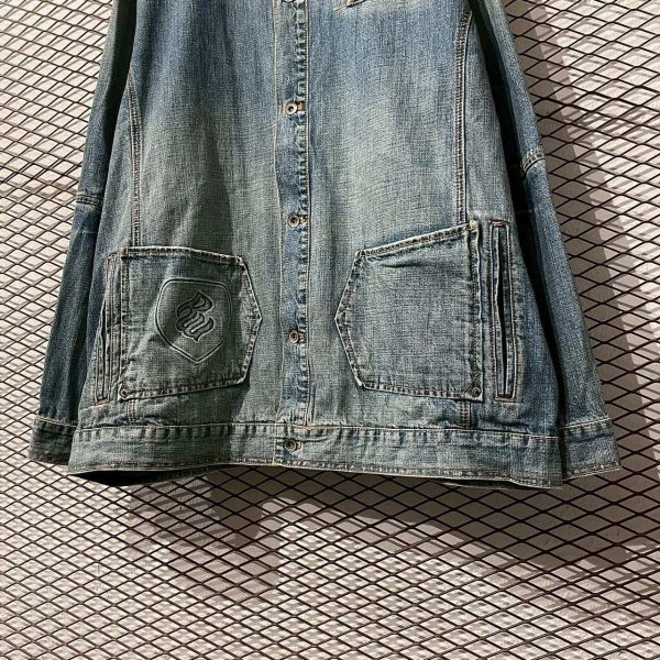画像3: ROCAWEAR - Bleached Over Denim Jacket (3)