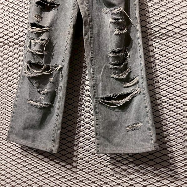 画像3: D&G - 00's Hard Crush Denim Pants (3)