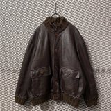 画像: Vintage - Knit Switching High Neck Leather Jacket