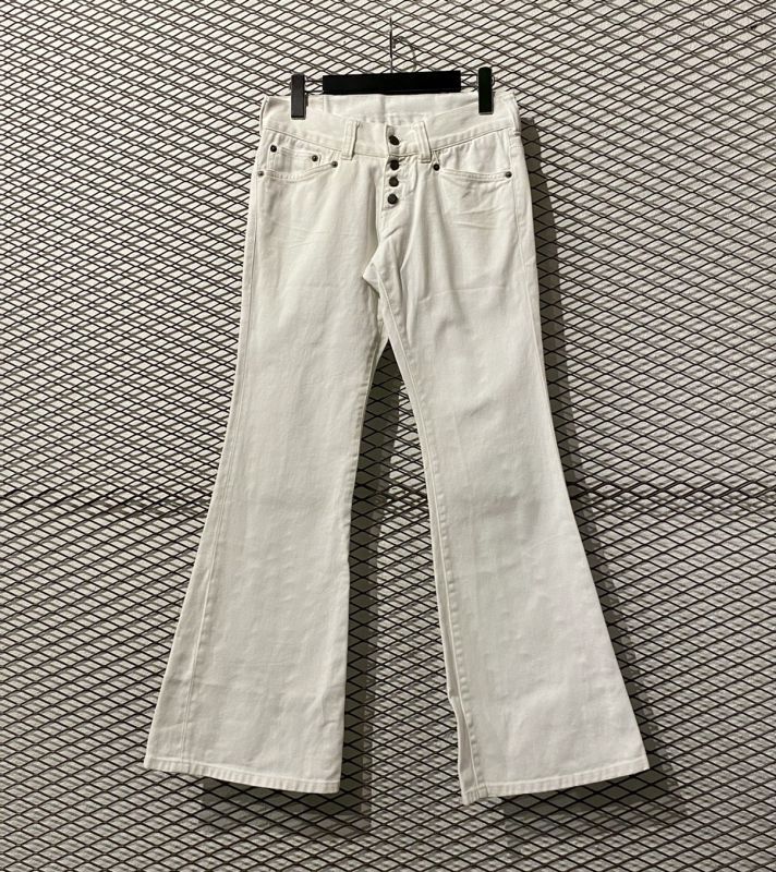 TORNADO MART - Flare Denim Pants (White) - dude online
